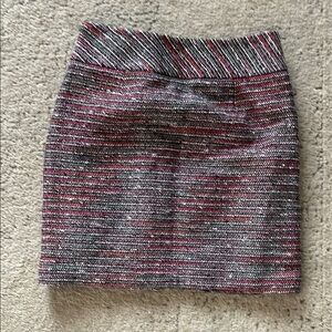 Loft Striped Multicolor Textured Winter Business Casual Women's Mini Skirt, S. 2
